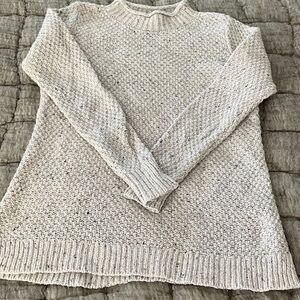 LOFT Textured Cream Sweater